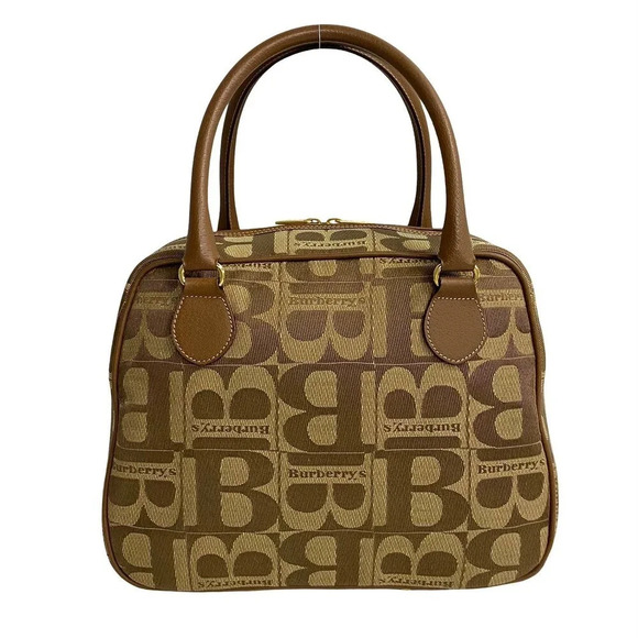 Burberry Mini Boston Bag Canvas Handbag 71695 in Excellent condition - Picture 5 of 9